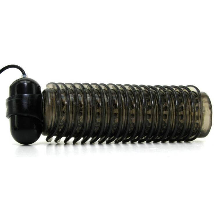 Colt 10 Function Textured Vibrating Stroker in Smoke 3