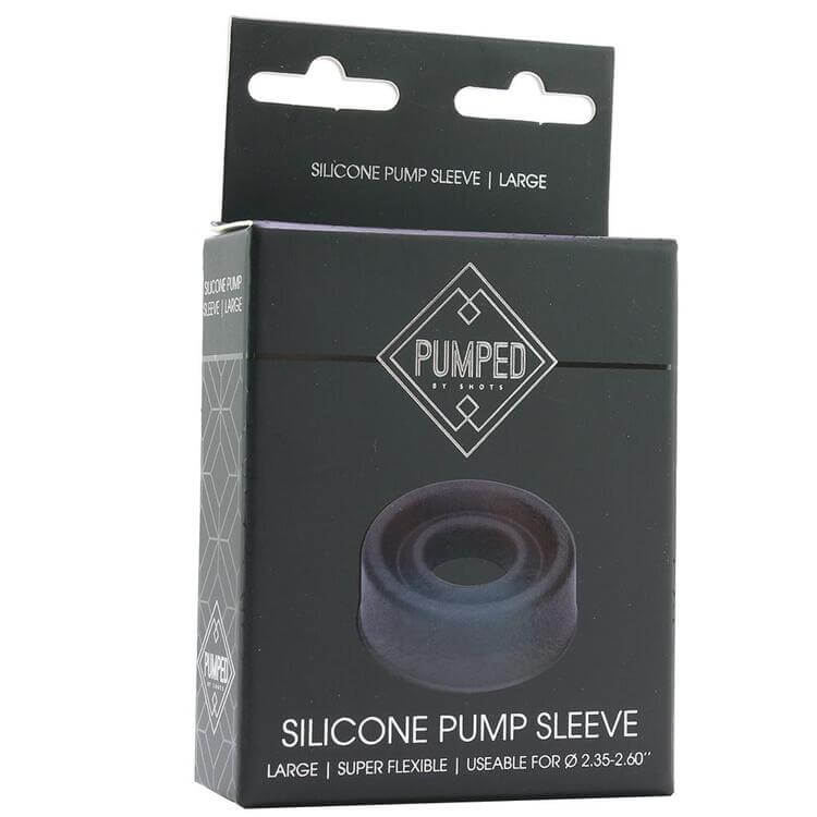 Pumped Large Silicone Pump Sleeve in Black 4