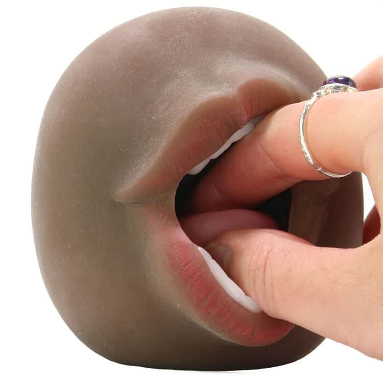 Stroke It Anatomical Mouth Stroker in Brown 3
