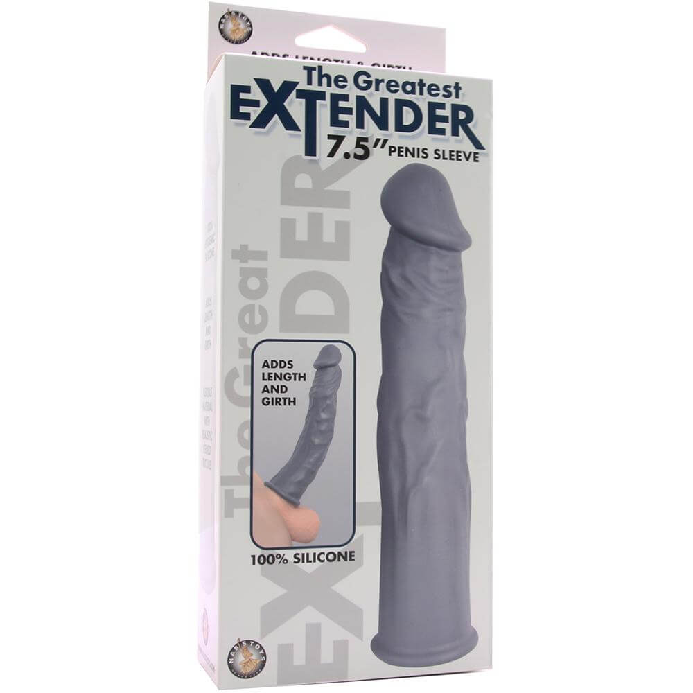 The Great Extender 7.5 Penis Sleeve in Grey 4