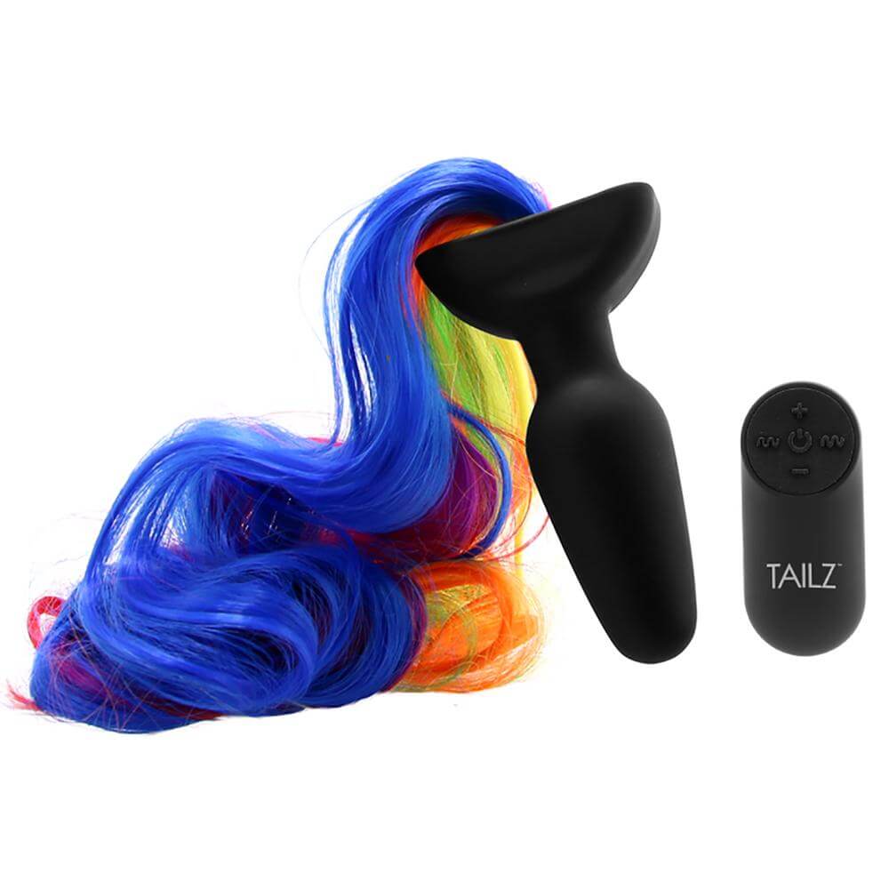 Tailz Rainbow Pony Vibrating Anal Butt Plug